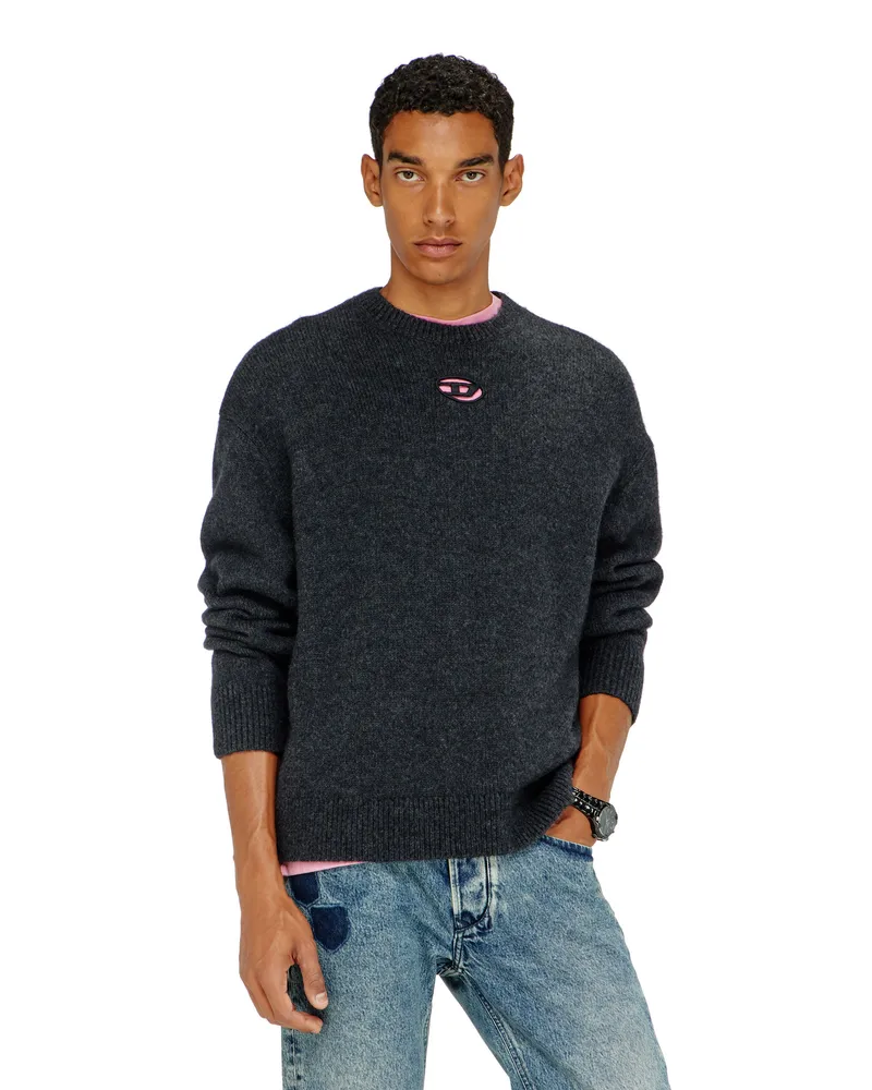 Diesel Pullover aus Woll- und Alpakamischung - Strickwaren - Herren - Schwarz Schwarz