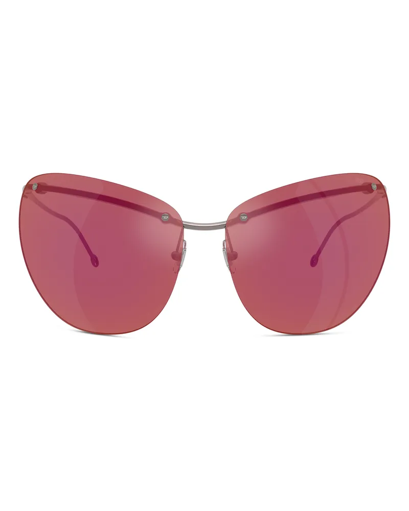 Diesel Sonnenbrille in Wraparound-Form - Sonnenbrille - Unisex - Violett Violett