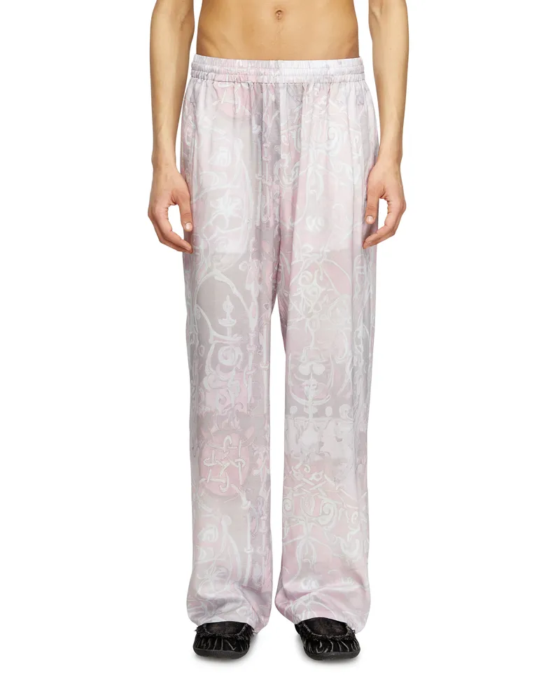 Diesel Trackhose mit mittelalterlichem Print - Hosen - Unisex - Rosa Rosa