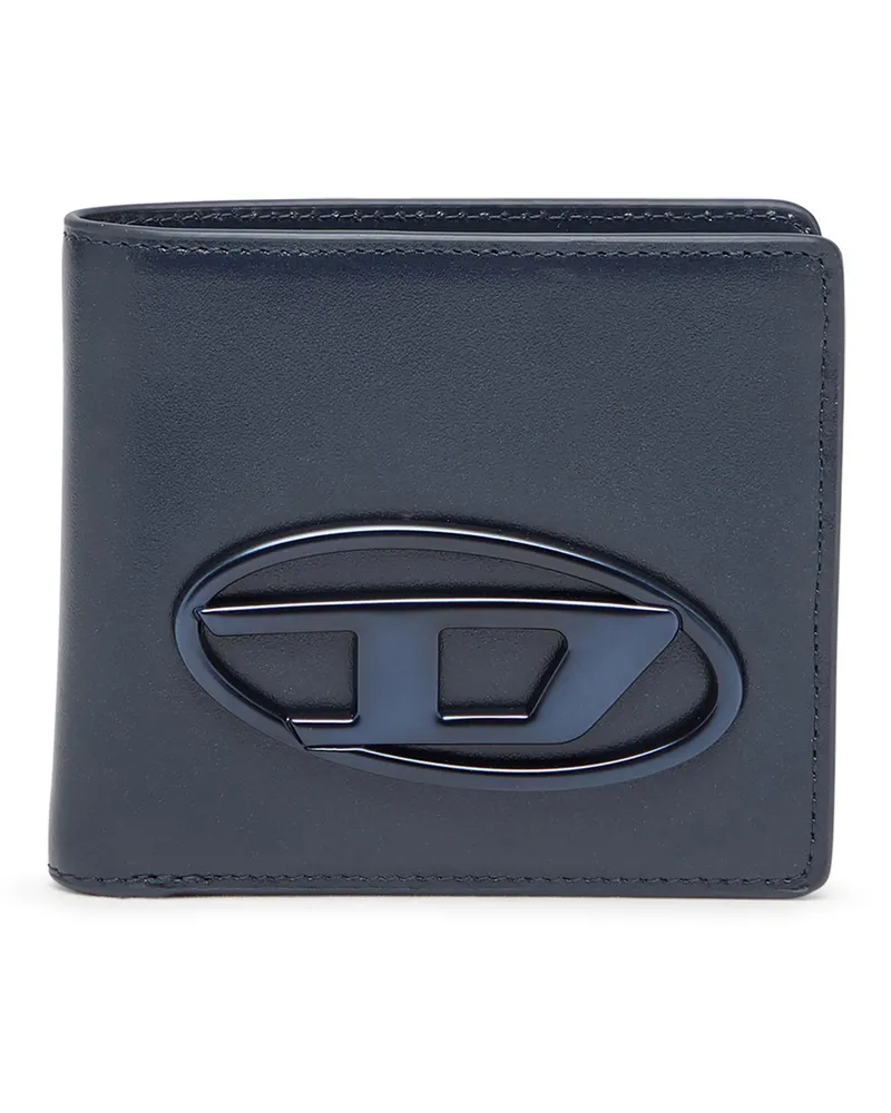 Diesel Bifold-Portemonnaie aus gleder - Kleine Portemonnaies - Unisex - Blau Blau