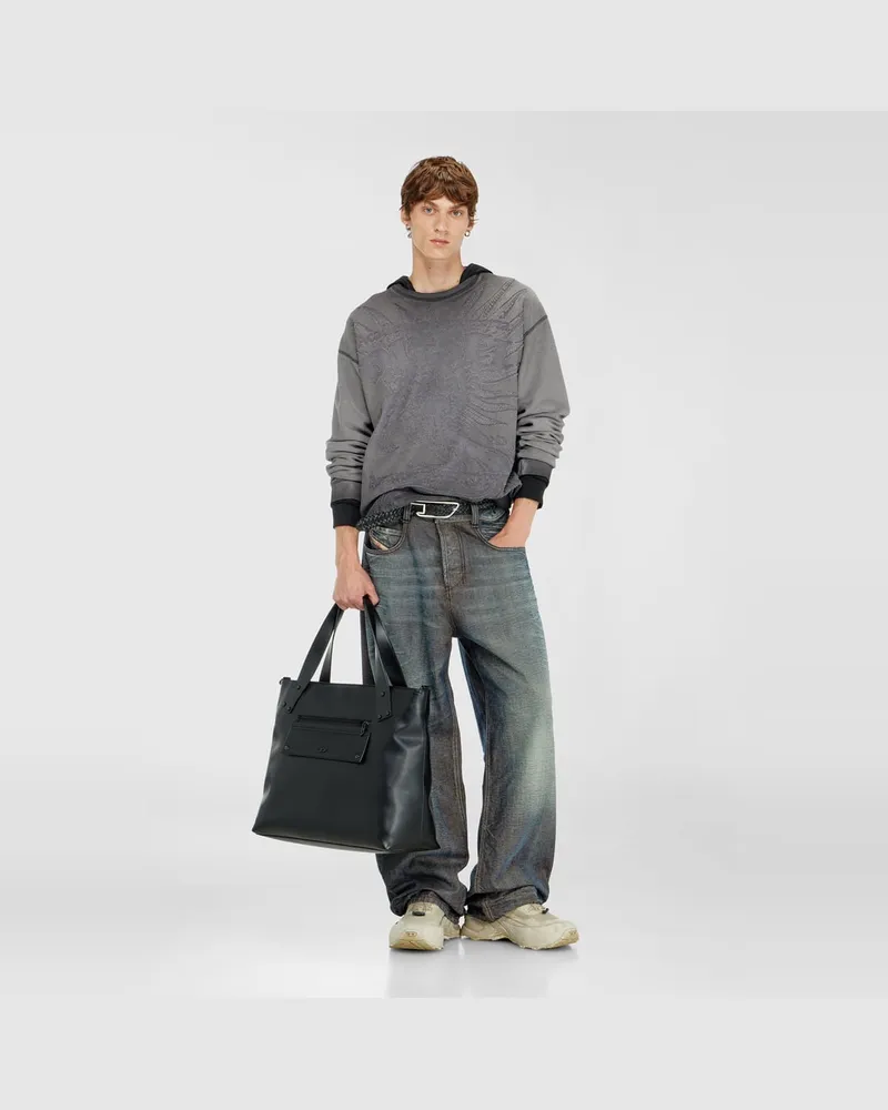 Diesel Sweatshirt mit dévoré-Print - Sweatshirts - Herren - Grau Grau