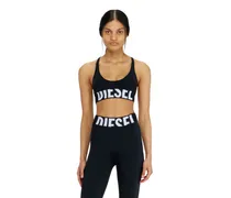 Sport-BH aus Mikrofaser mit Cut-off-Logo - BHs - Damen - Schwarz