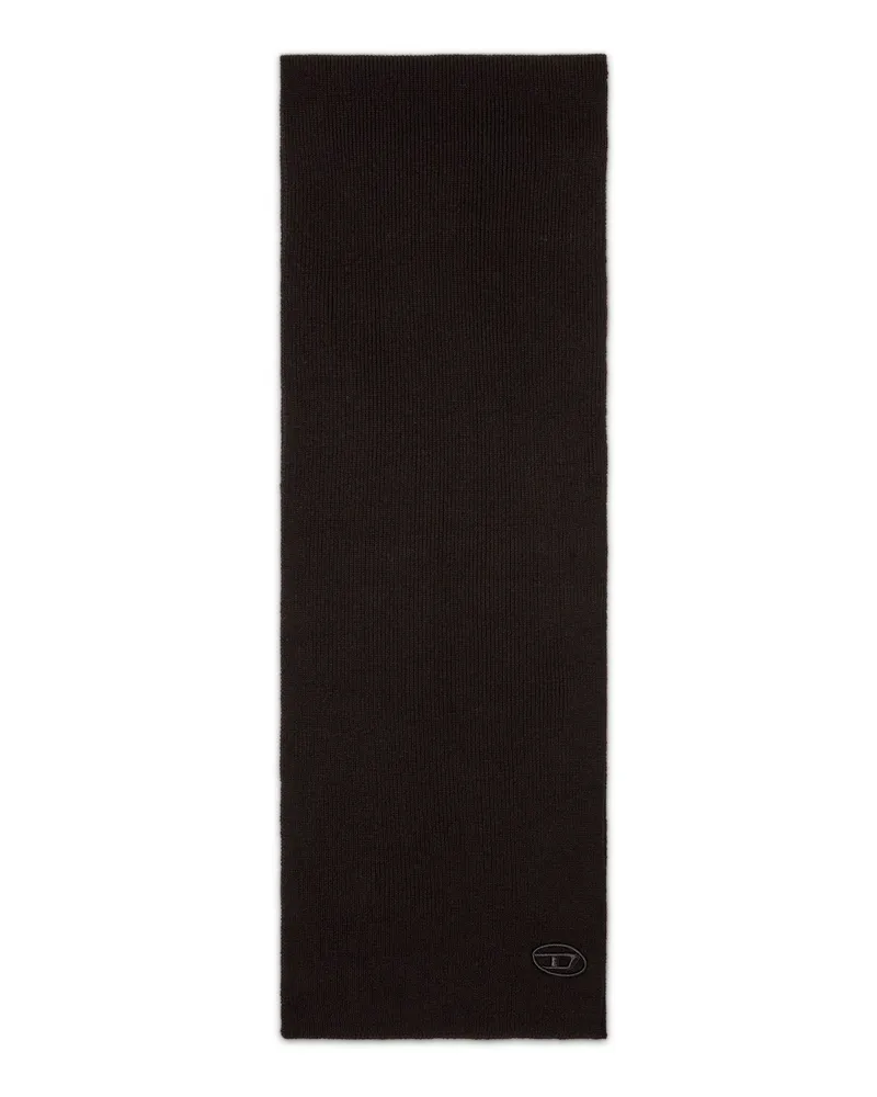 Diesel Gerippter Schal aus Wollmischgewebe - Schals - Unisex - Schwarz Schwarz