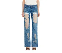 Bootcut Jeans Low Waist 1969 D-Ebbey, Mittelblau, Reißverschluss