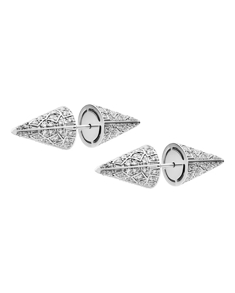 Diesel Silberfarbene Messing-Ohrstecker - Ohrringe - Unisex - Silber Silber