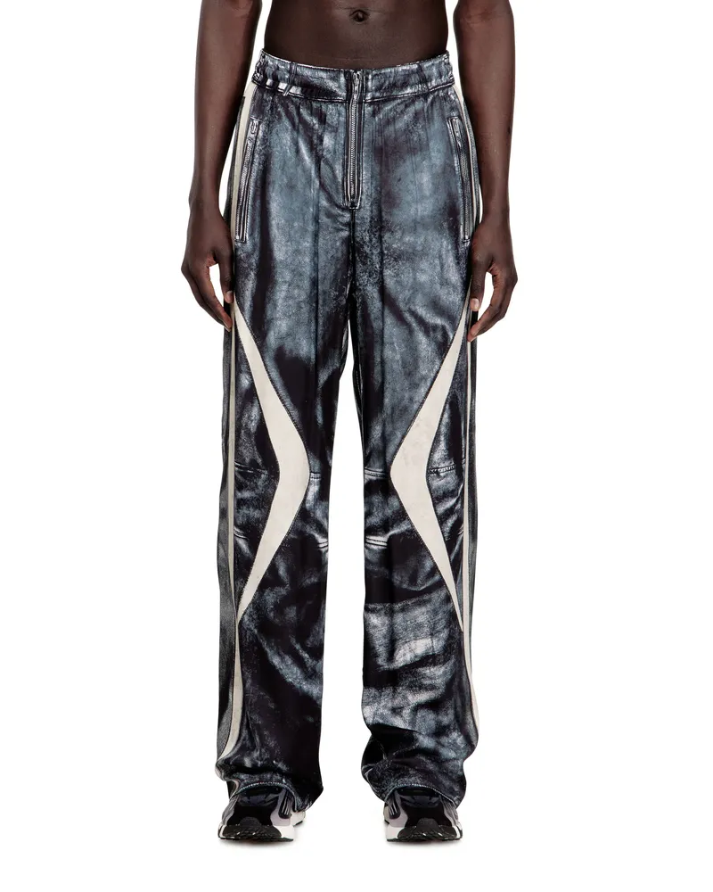 Diesel Biker-Trompe-l'ail-Satin-Trainingshose - Hosen - Herren - Blau Blau