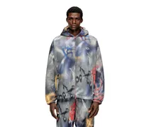 Gepolsterter Windbreaker mit Graffiti-Print - Jacken - Herren - Bunt