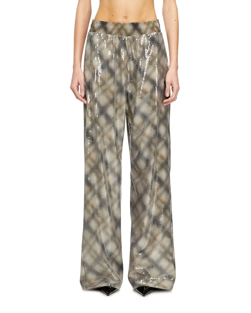 Diesel Paillettenhose mit Karomuster - Hosen - Damen - Bunt Bunt