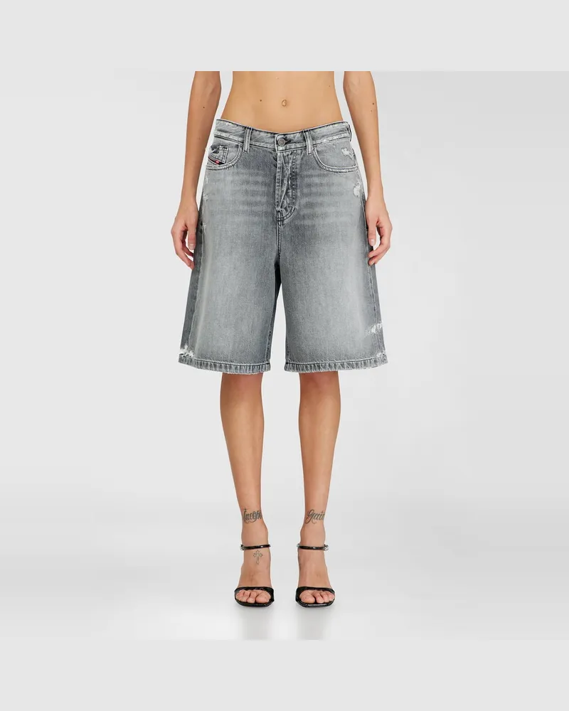 Diesel Jeansshorts mit ausgefransten Säumen - Kurze Hosen - Damen - Grau Grau