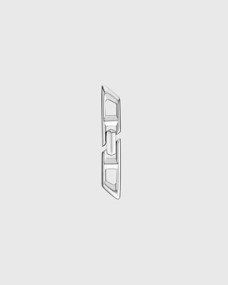 Diesel D Logo-Ohrring aus Sterlingsilber - Ohrringe - Unisex - Silber Silber