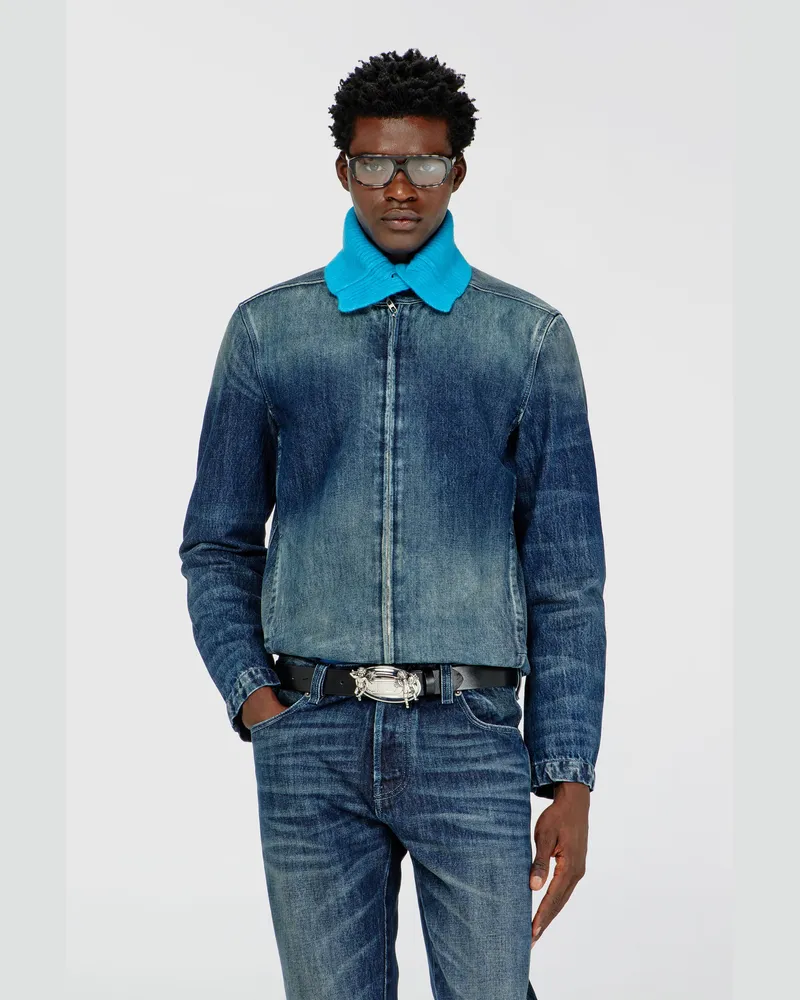 Diesel Jeansjacke im Biker-Stil aus denim - Denim jacken - Herren - Blau Blau