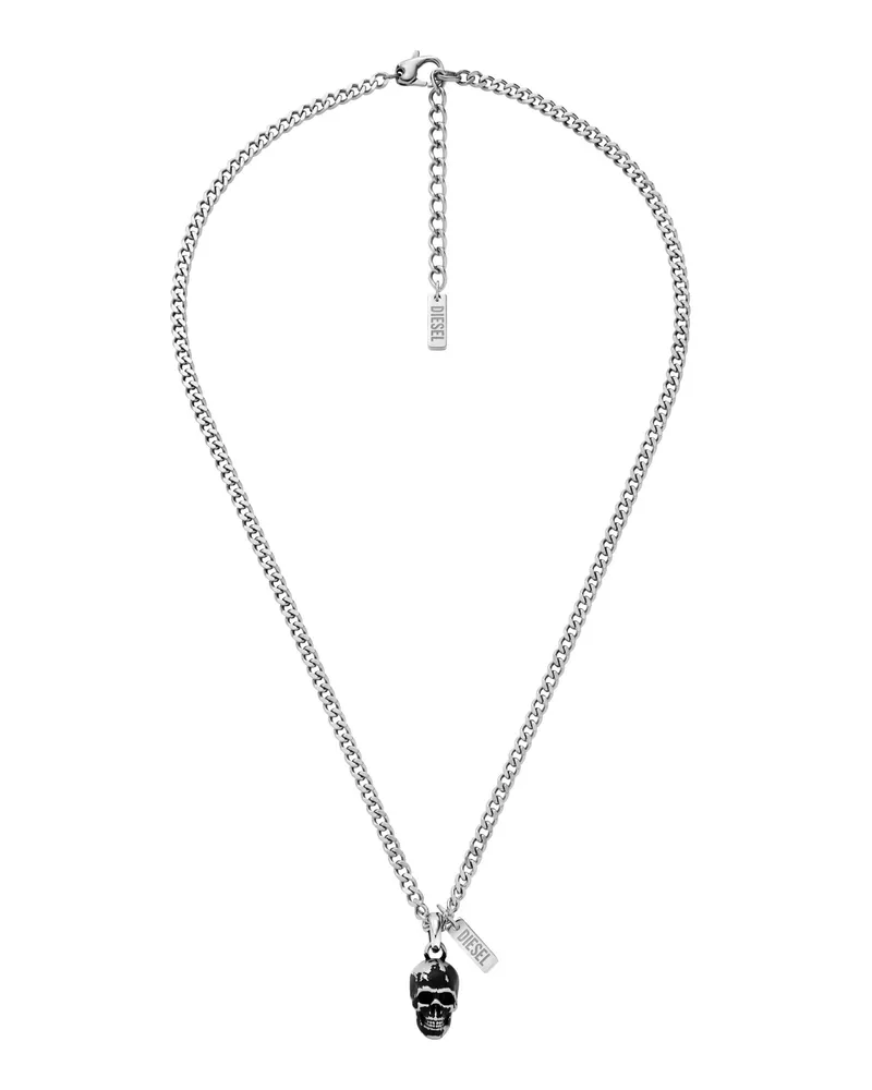 Diesel Halskette mit Anhänger von aus farbenem Edelstahl - Halsketten - Unisex - Silber Silber