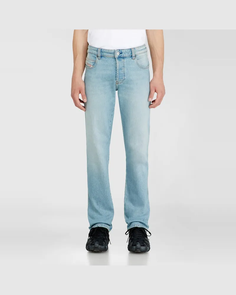 Diesel Slim Jeans Regular Waist 1993 D-Vyl, Hellblau, Knopfverschluss Blau