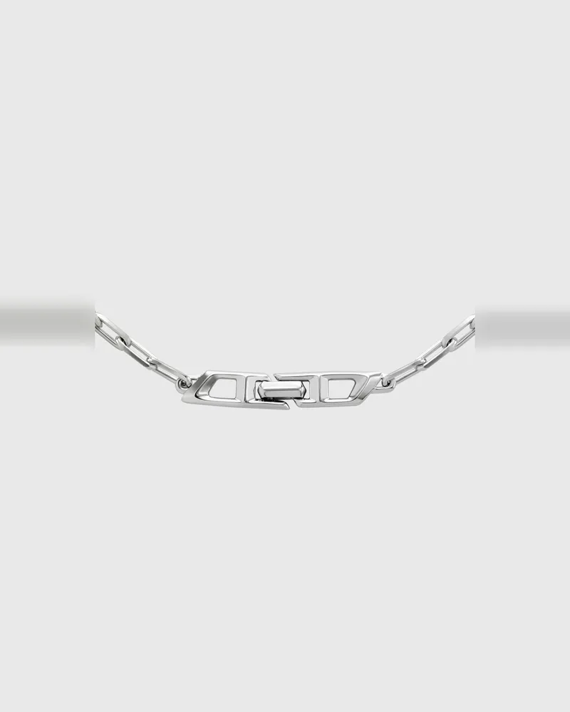 Diesel Halskette aus sterlingsilber mit kette - Halsketten - Unisex - Silber Silber