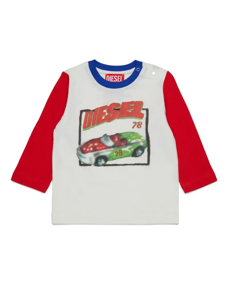 Diesel Baumwoll-T-Shirt mit Druck - T-Shirts und Tops - Herren - Weiss Weiss
