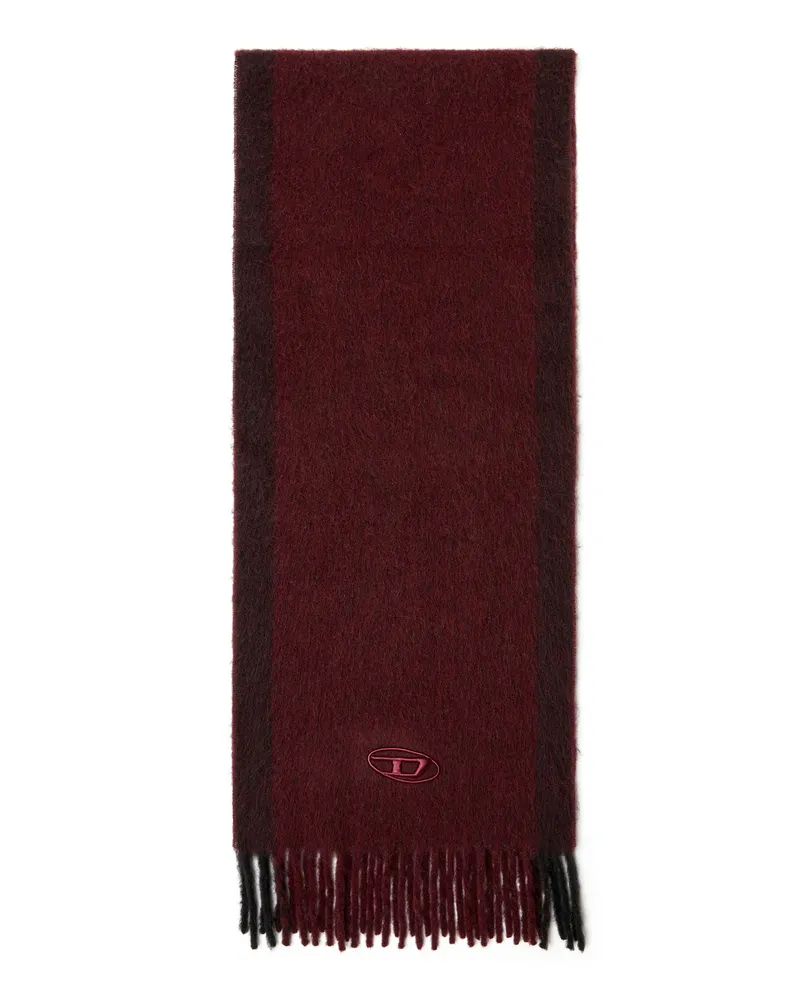 Diesel Jacquard-Wollschal in Burgunderrot - Schals - Unisex - Rot Rot