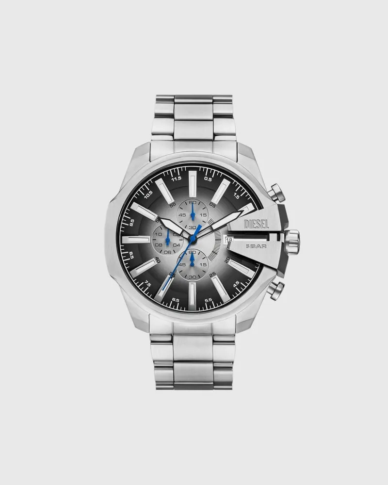 Diesel Mega Chief Slim Armbanduhr aus Edelstahl - Uhren - Herren - Silber Silber