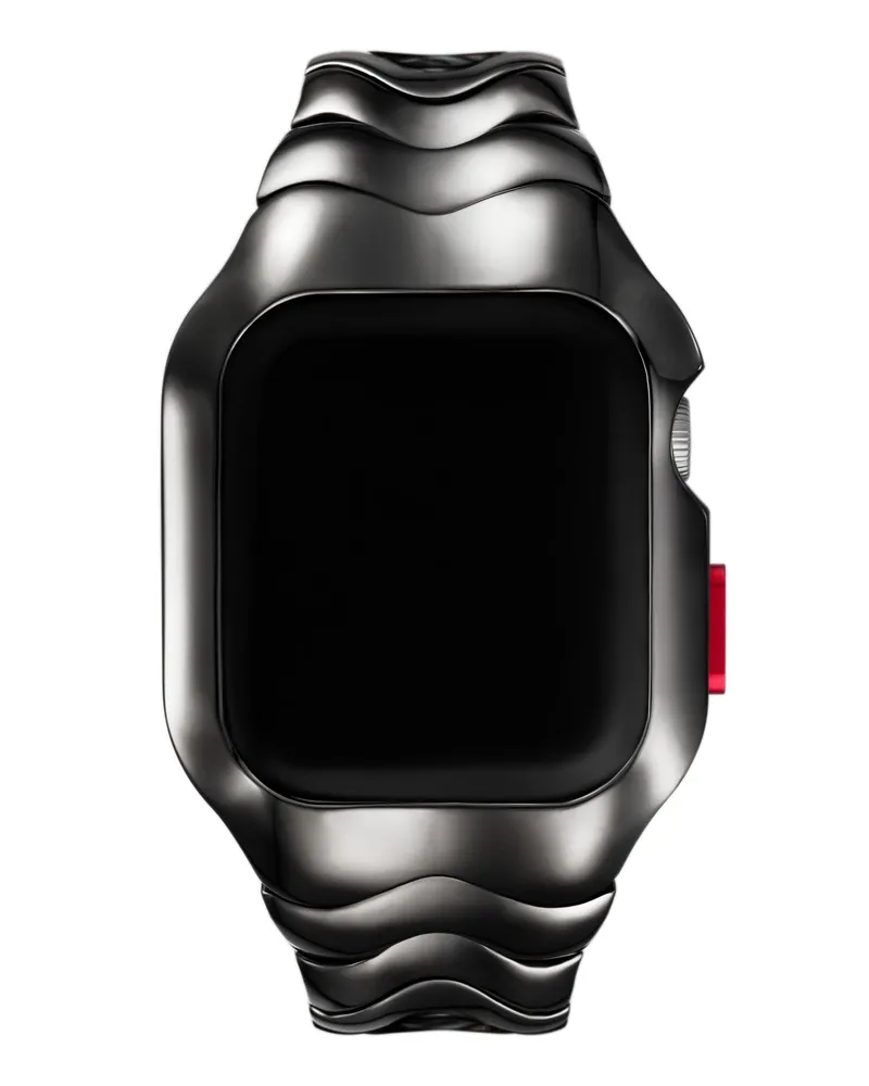 Diesel Metallisch graues Unibody-Band aus Edelstahl für Apple Watch, 45 mm - Uhrenarmbänder - Unisex - Schwarz Schwarz