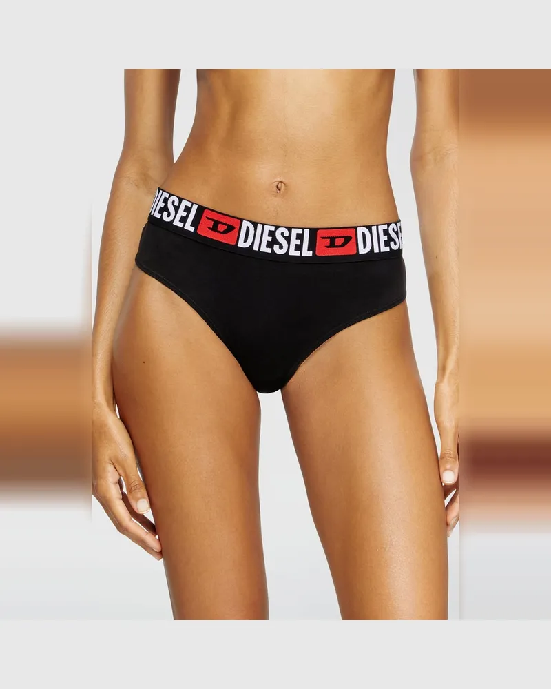 Diesel String mit Logo-Bund im Dreierpack - Strings - Damen - Schwarz Schwarz