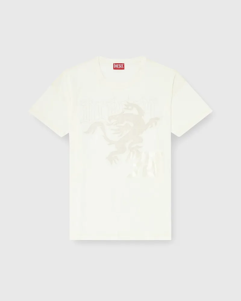 Diesel Lockeres T-Shirt mit Prints und Stickereien - T-Shirts - Herren - Weiss Weiss