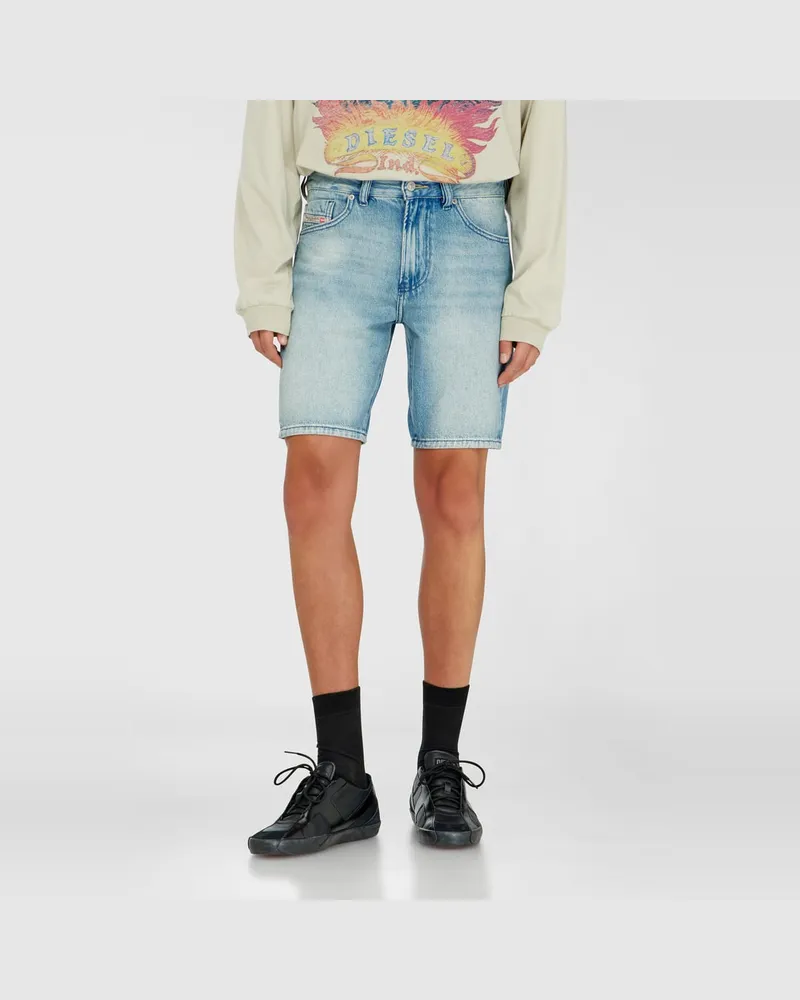 Diesel Schmale Jeansshorts aus Bio-Baumwolle - Denim Kurze Hose - Herren - Blau Blau
