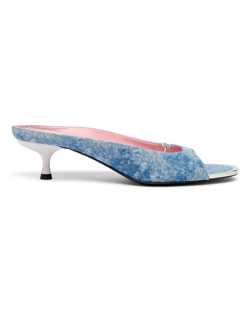 Diesel D-Diam's-Denim-Pantolette mit schwebendem Oval D - Mokassins und Mules - Damen - Blau Blau