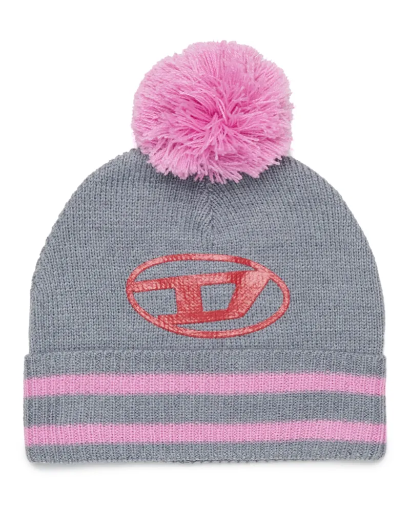 Diesel Gestreifte Bommelmütze aus Wollmischung - Weitere Accessoires - Unisex - Bunt Bunt