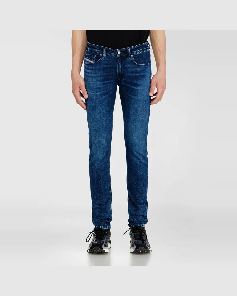 Diesel Skinny Jeans Low Waist 1979 Sleenker, Dunkelblau, Reißverschluss Blau