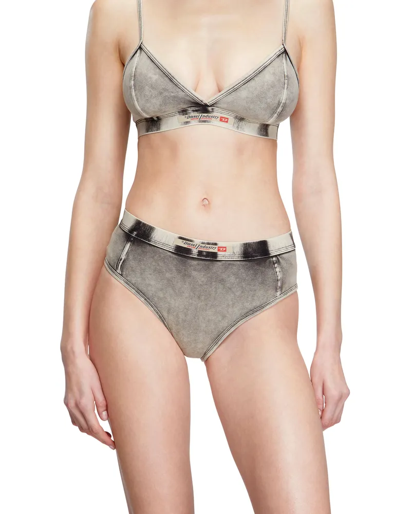 Diesel Hipster Briefs aus Jersey in Denim-Optik - Panties - Damen - Grau Grau