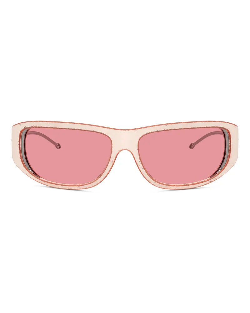 Diesel Wraparound-Stil Brille - Sonnenbrille - Unisex - Rosa Rosa