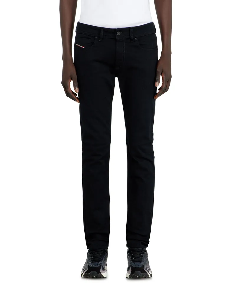 Diesel Skinny Jeans Low Waist 1979 Sleenker, Schwarz/Dunkelgrau, Reißverschluss Schwarz