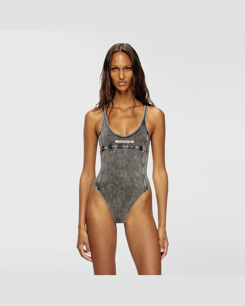 Diesel Body aus Denim-Effekt-Jersey - Bodys - Damen - Grau Grau