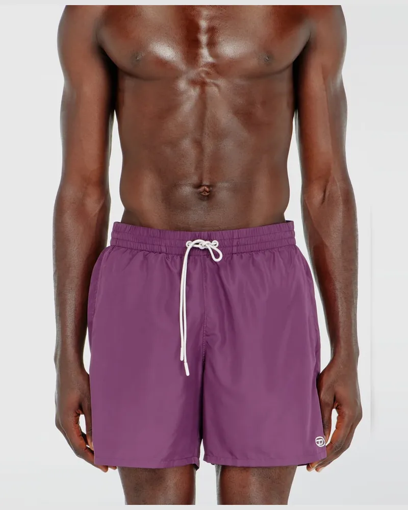 Diesel Badeshorts mit metallischem Oval D Logo - Badeshorts - Herren - Violett Violett
