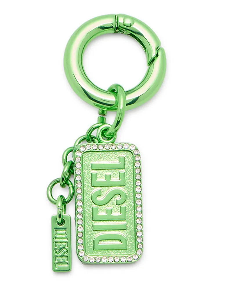 Diesel Metall-Schlüsselanhänger mit Diesel-Logo und Strasssteinen - Charms und Schlüsselanhänger - Unisex - Grün Grün
