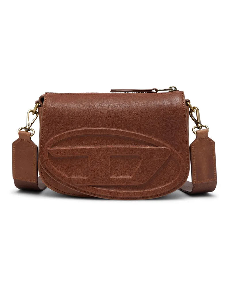 Diesel 1DR-Kameratasche aus Pull-Up-Leder - Schultertaschen - Unisex - Braun Braun