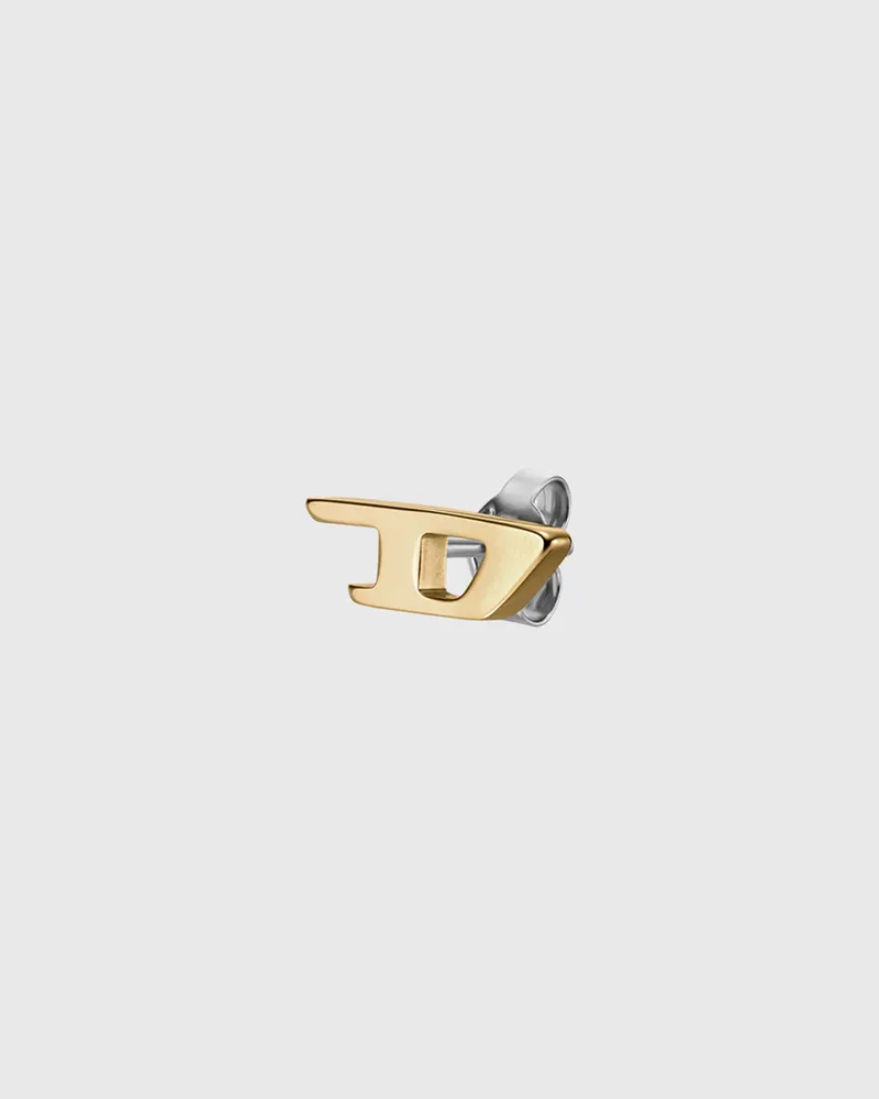 Diesel Ohrstecker aus goldfarbenem Edelstahl - Ohrringe - Unisex - Gold Gold