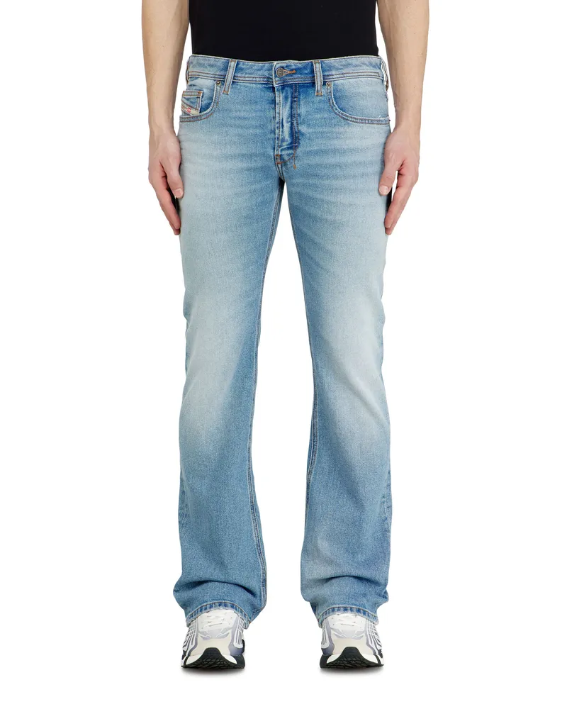 Diesel Bootcut Jeans Low Waist 2007 Zatiny, Hellblau, Knopfverschluss Blau