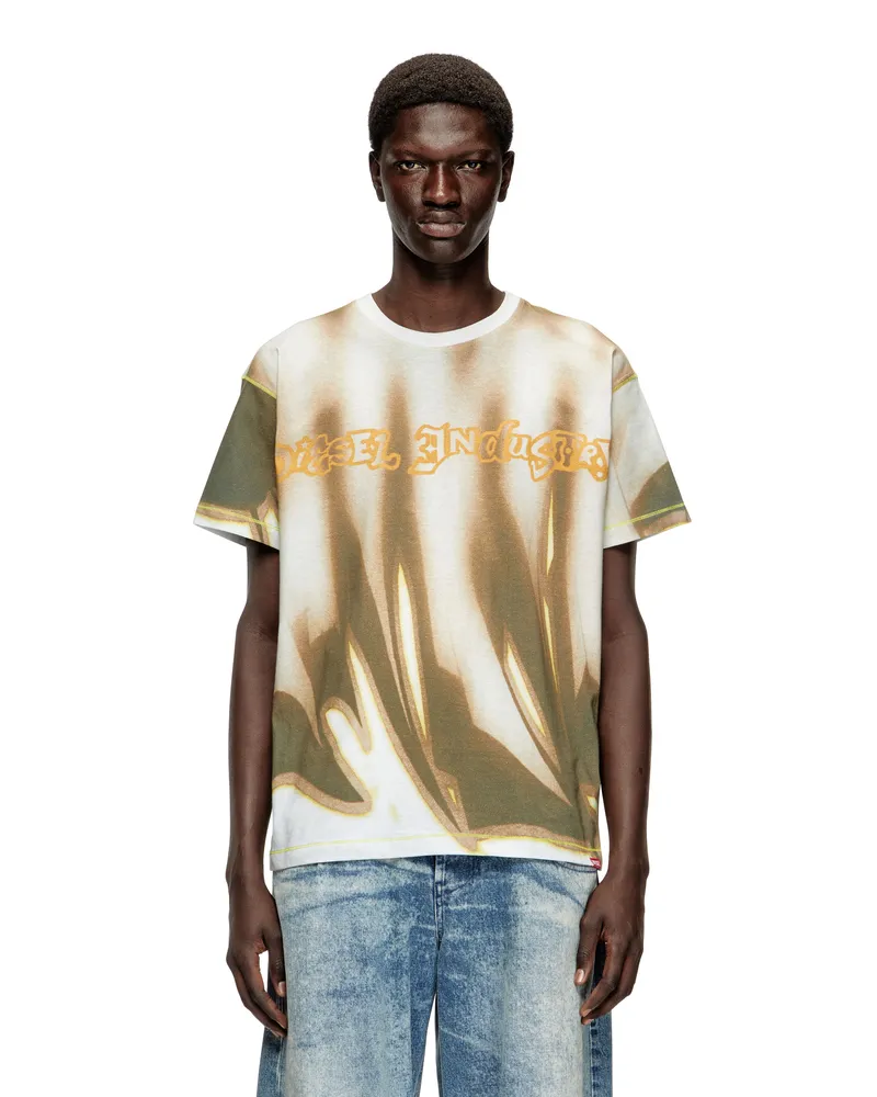 Diesel T-Shirt mit Graffiti-Print - T-Shirts - Herren - Bunt Bunt