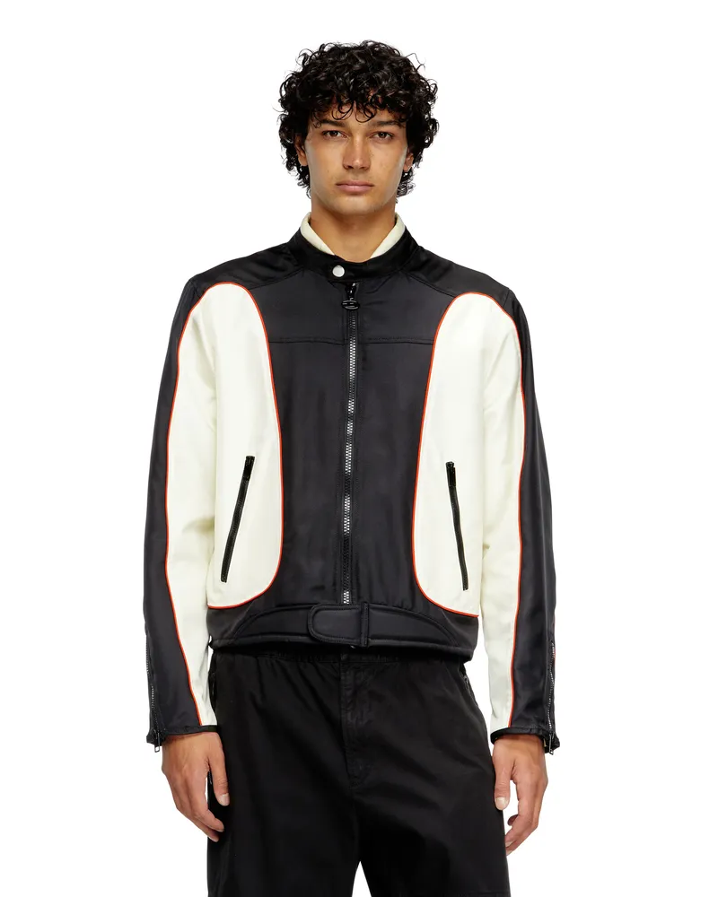 Diesel Colour-Block-Biker-Jacke mit Paspelierung - Jacken - Herren - Bunt Bunt