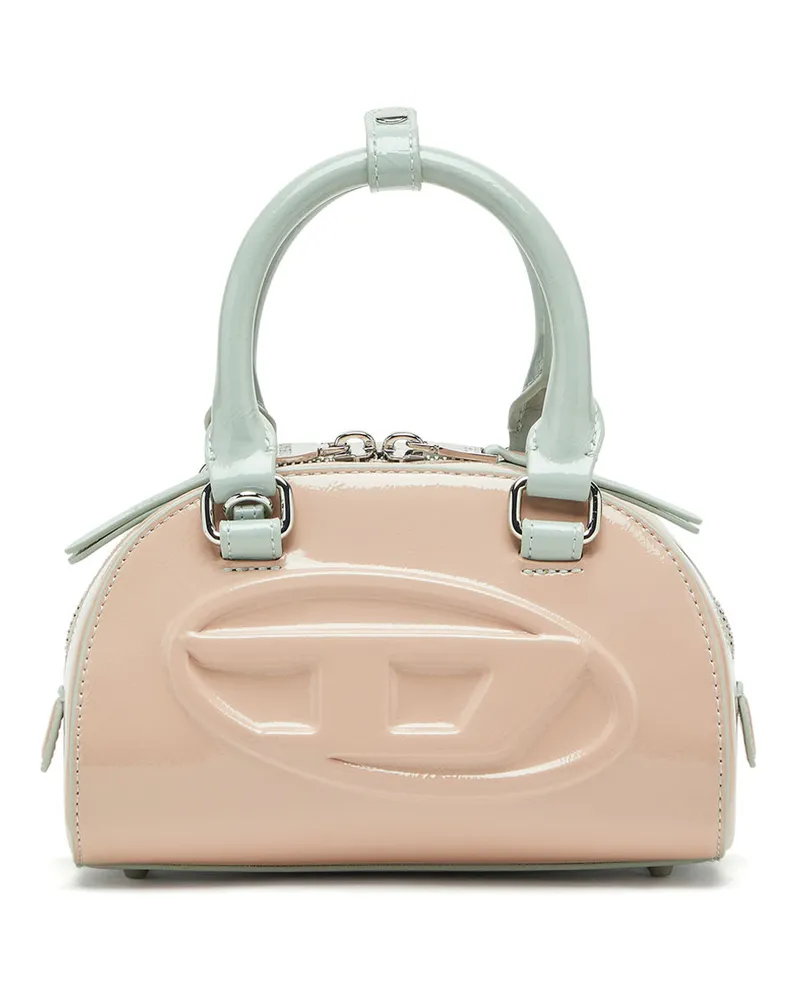 Diesel 1DR Dome-Mini-Bowlingtasche mit Naplak-Effekt - Schultertaschen - Damen - Rosa Rosa