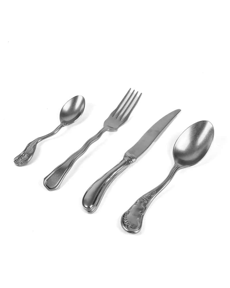 Diesel Set mit 4 Besteckteilen aus Stahl - Besteck - Unisex - Silber Silber