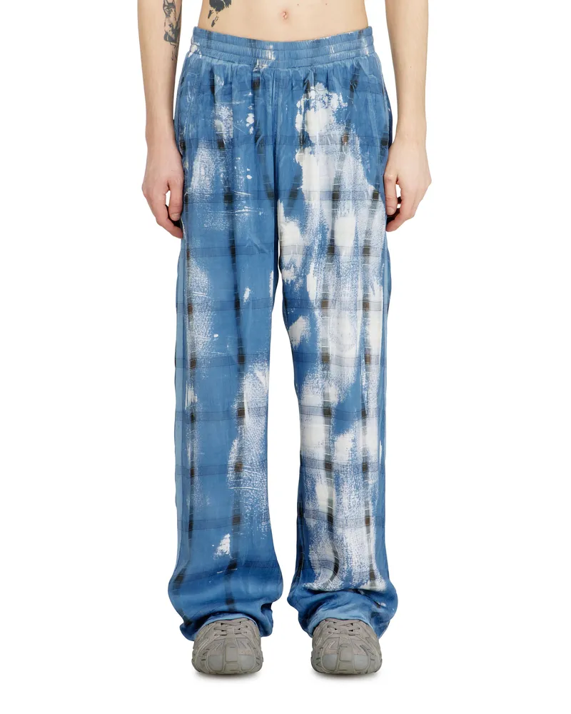 Diesel Jogginghosen mit Karo-X-Ray-Effekt - Hosen - Herren - Blau Blau