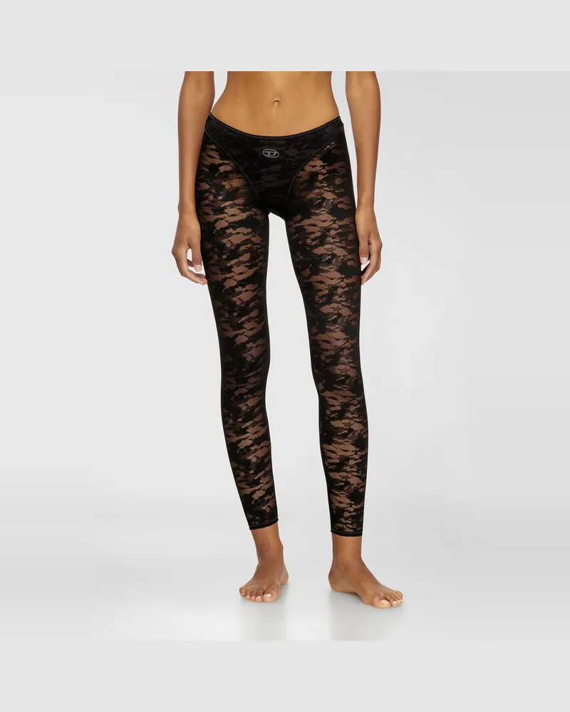 Diesel Leggings mit Camouflage-Spitze - Hosen - Damen - Schwarz Schwarz