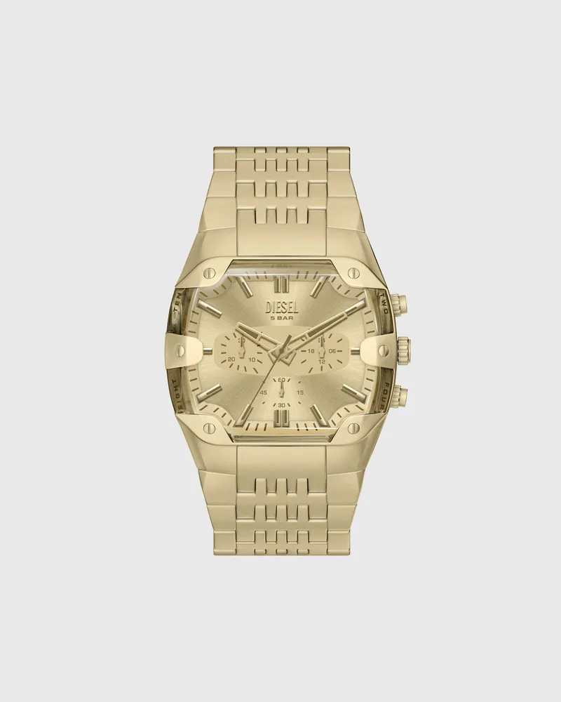 Diesel Spiked Cushion Uhr aus Edelstahl in Goldton - Uhren - Herren - Gold Gold