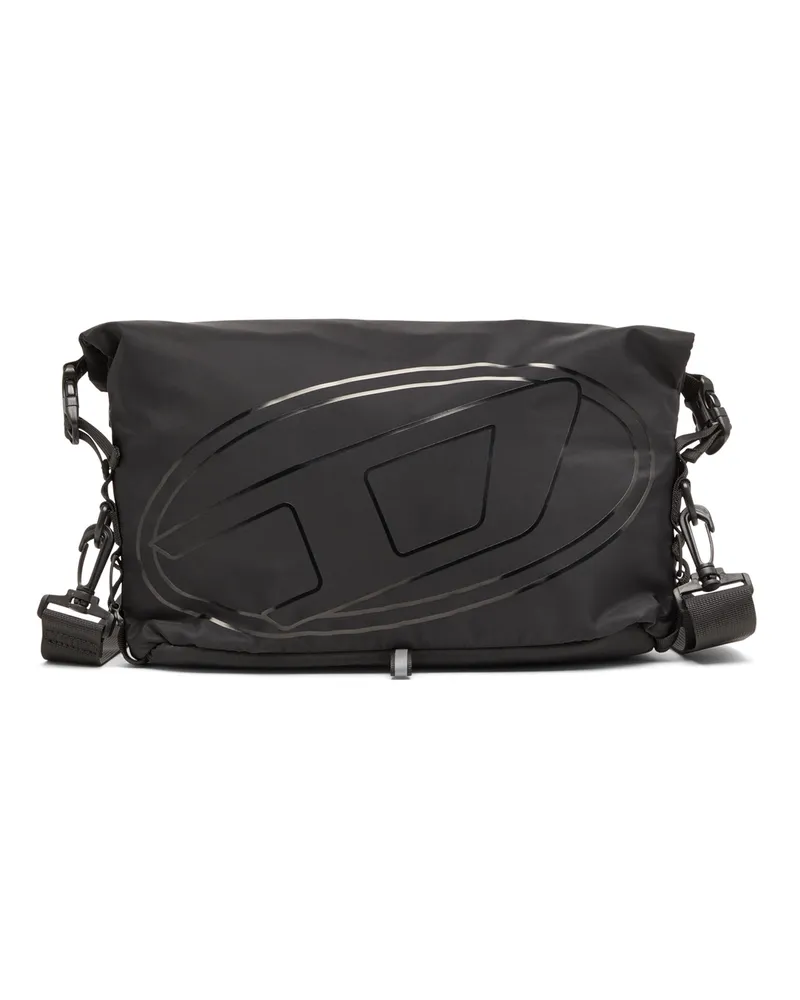 Diesel Drape-Crossbody-Tasche aus Nylon mit Oval D-Print - Schultertaschen - Herren - Schwarz Schwarz