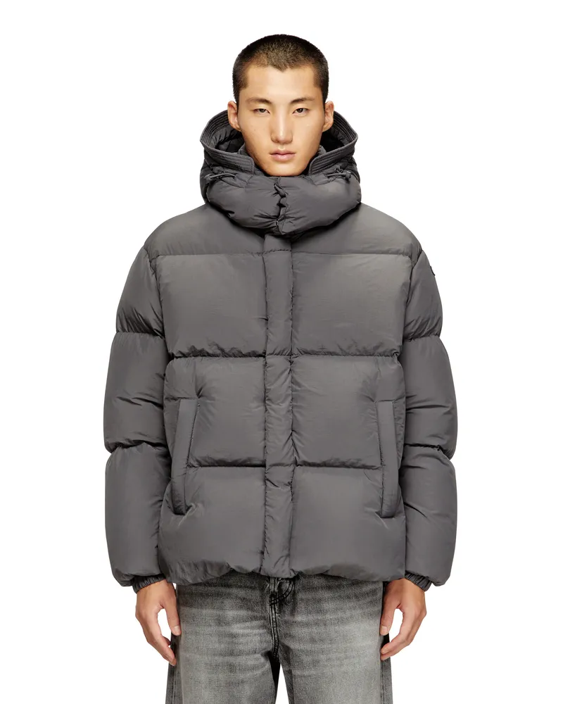 Diesel Daunenjacke aus Recycling-Nylon-Taslan - Winterjacken - Herren - Grau Grau