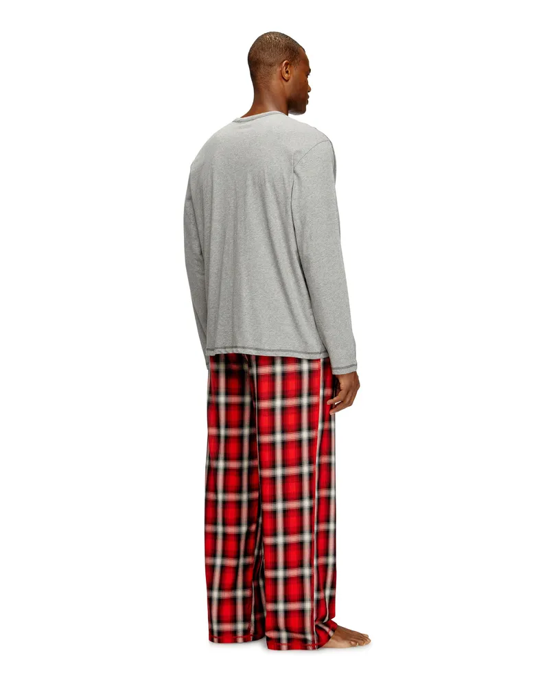 Diesel Baumwoll-Pyjama-Set mit karierten Hosen - Pyjamas - Herren - Bunt Bunt