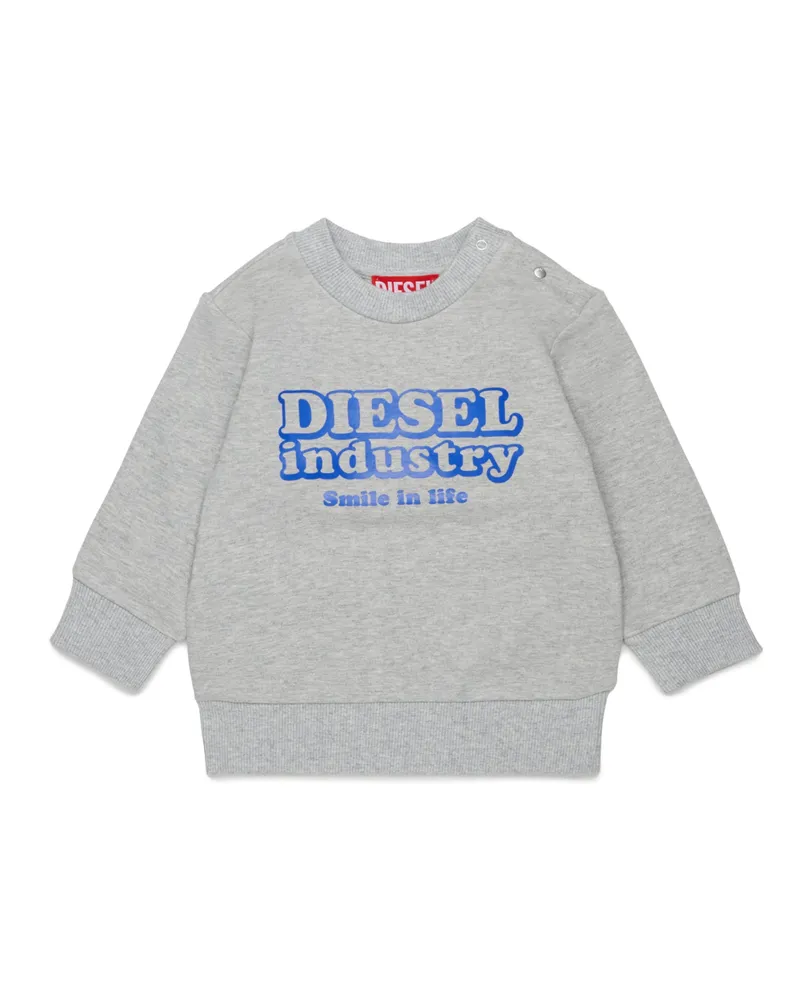Diesel Baumwoll-Sweatshirt mit Diesel Industry Print - Sweatshirts - Herren - Grau Grau