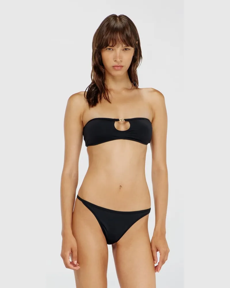 Diesel Bandeau-BH mit Metall-Oval D - BHs - Damen - Schwarz Schwarz