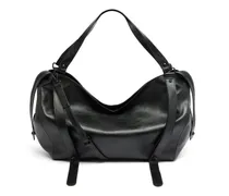 D-One-Large Henkeltasche aus Leder - Handtaschen - Unisex - Schwarz